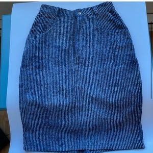 Small Blue Corduroy Skirt